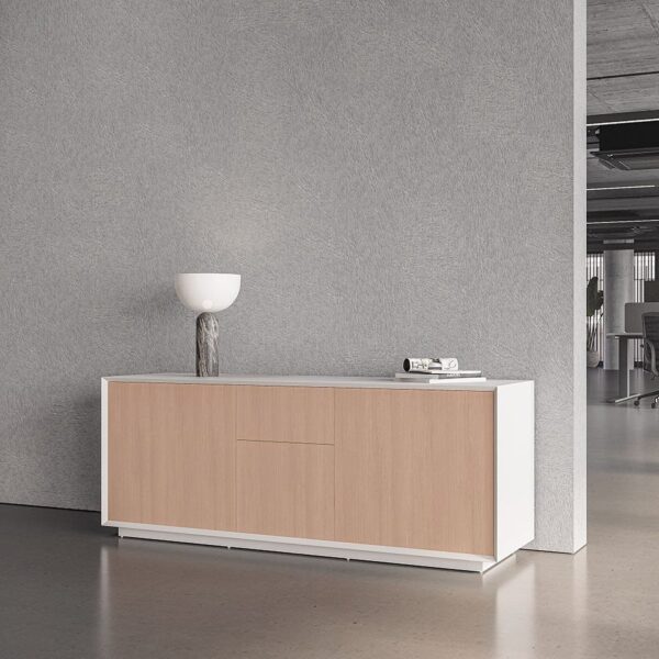 1.6M-Credenza-White-Wood Edge Plus Cabin Cabinets office furniture dubai & abu dhabi
