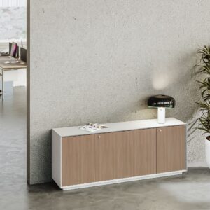 180-Credenza-White-Grigio - office furniture dubai & Abu Dhabi