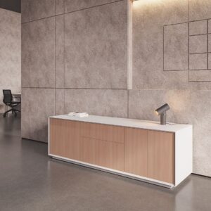 2M White Wood Side cabinets office furniture dubai & Abu Dhabi