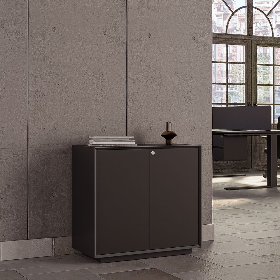 Low-Height-Storage-Black Office furniture Dubai & Abu Dhabi