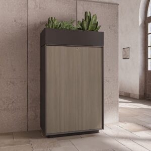 Medium-Planter-Storage-Black-Grigio-Oak Office furniture dubai & abu dhabi